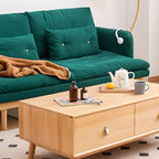 Comfortable removable cushion on sofa