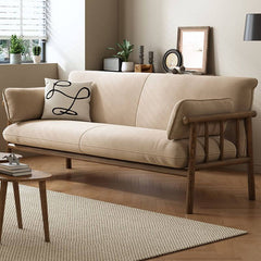 modern sofa couch with natural wood