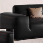 Durable black upholstery couch