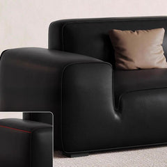 Durable black upholstery couch