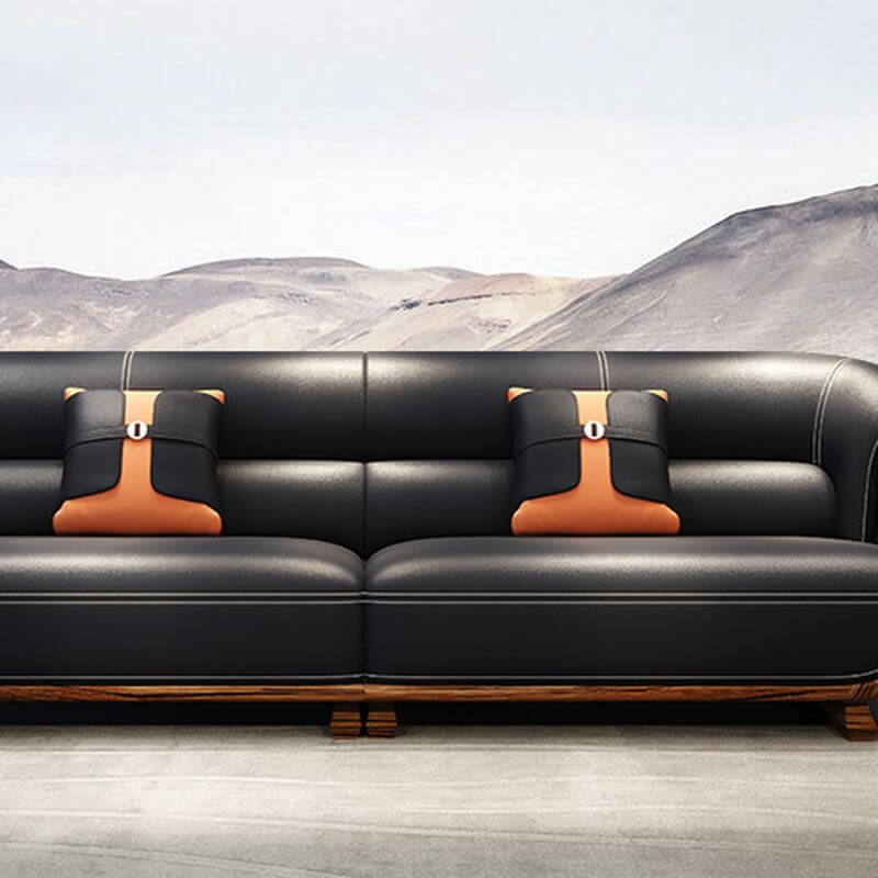 stylish black loveseat for modern decor