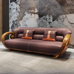 luxurious sofa with padded armrests