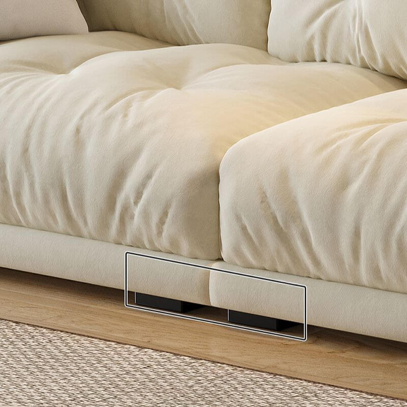 Sleek loveseat showcasing biscuit back design