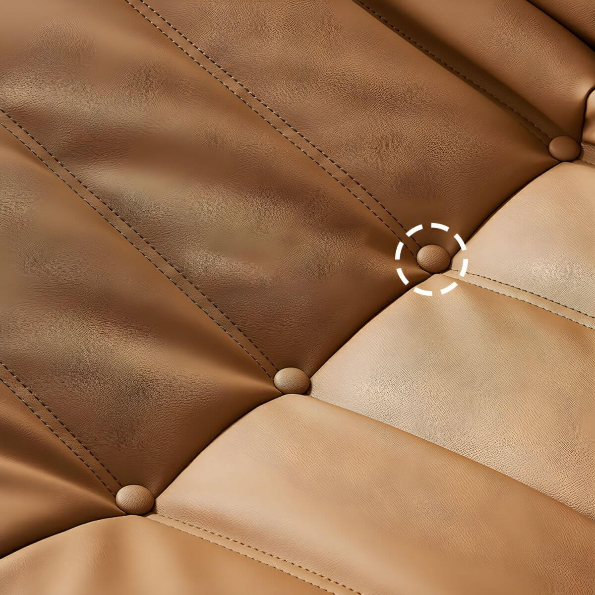 Elegant bean bag chair with vibrant color and solid texture