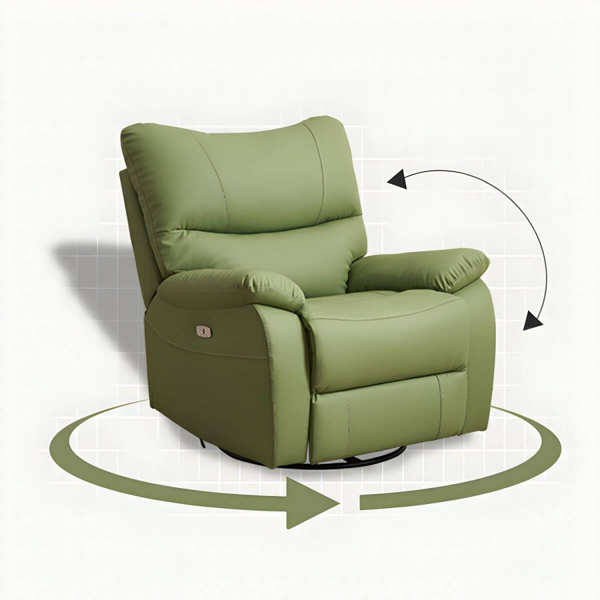 recliner with swivel rocker base
