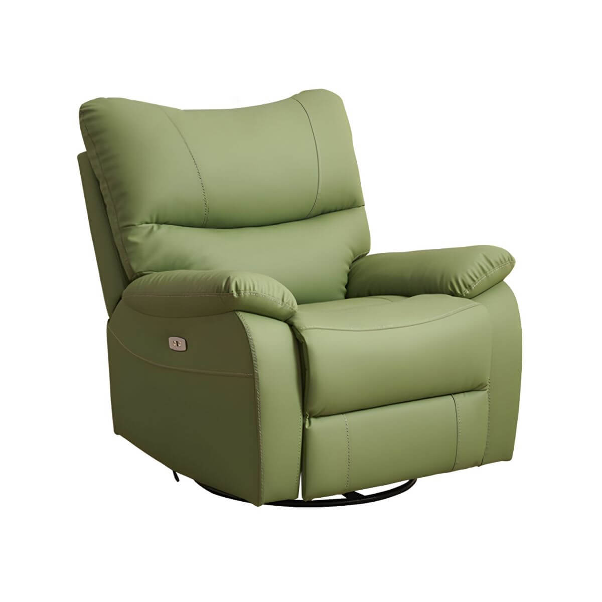 orange faux leather recliner