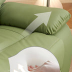 blue upholstered modern recliner