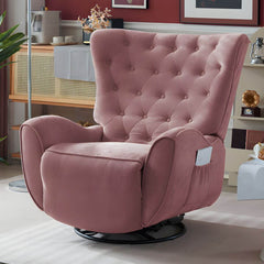 Small Wing Chair Recliner showcasing storage compartment