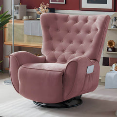 Small Wing Chair Recliner in Pink