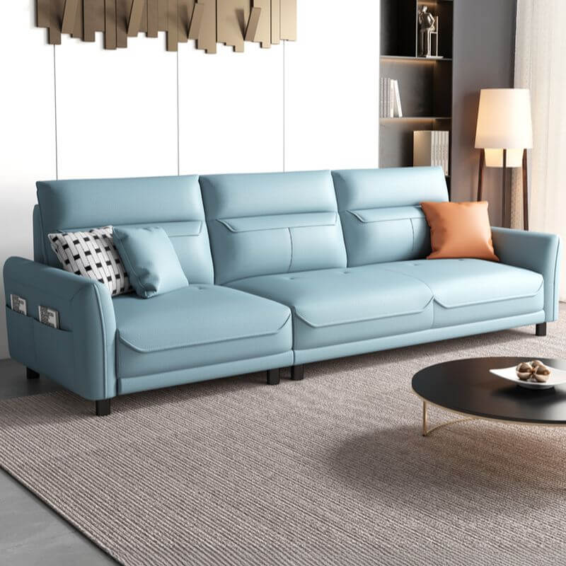 Modern sofa with arms and pillows Main image