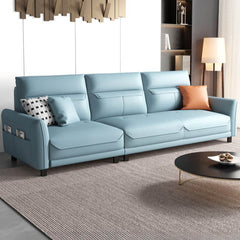 Modern sofa with arms and pillows