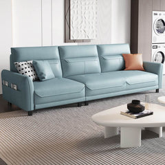 Modern sofa with arms and pillows