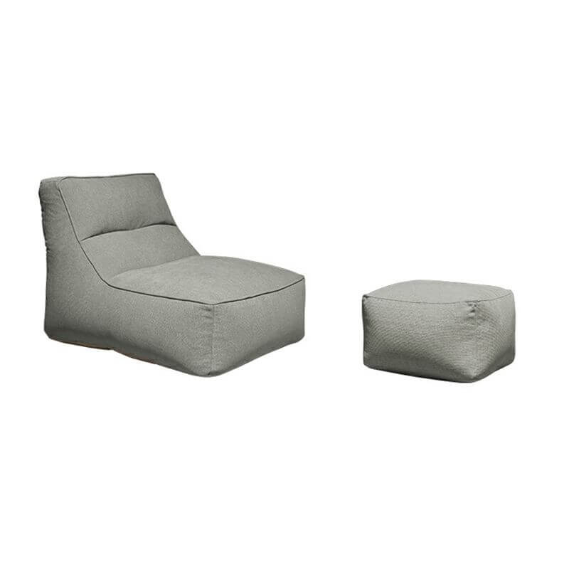 Bean Bag Chair with Ottoman in Yellow