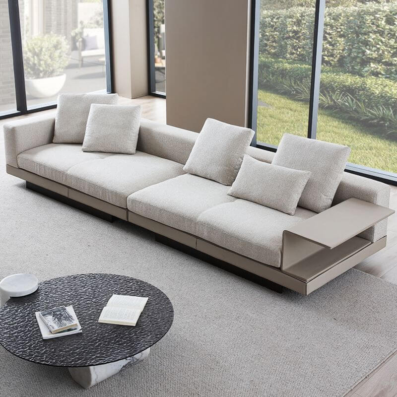 Soft-white sectional sofa