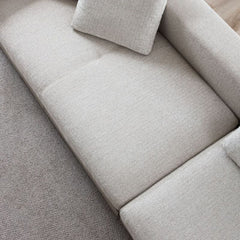 Plush white sectional sofa