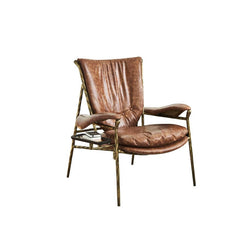 Non-reclining sepia arm chair