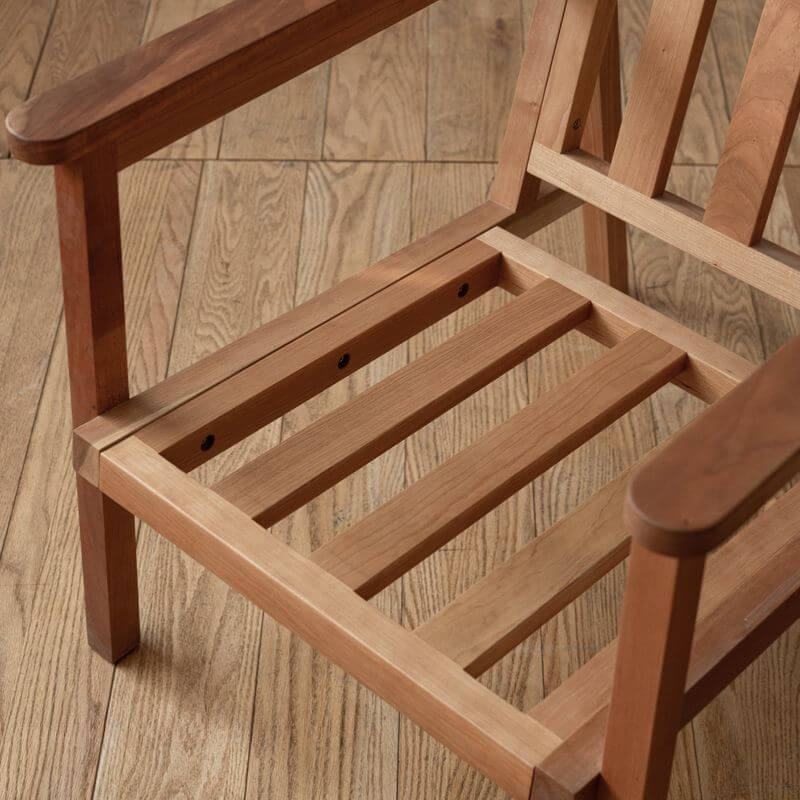 Non-Reclining Arm Chair in Warm Living Room