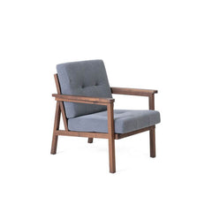 Solid Color Arm Chair with Fixed Back