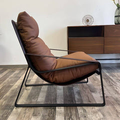 Auburn armchair in modern living room