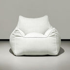 Solid Color Bean Bag Chair in White