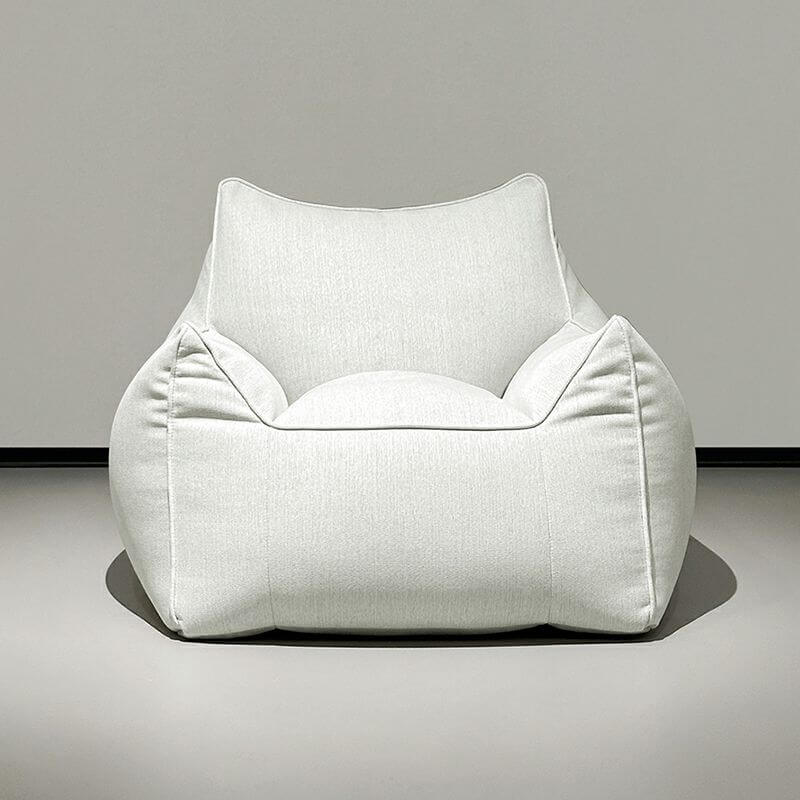 Solid Color Bean Bag Chair in White