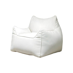 Chic White Suede Bean Bag Chair