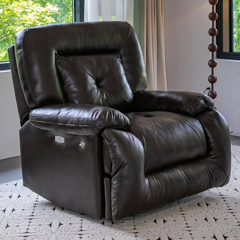 Solid Color Black Alloy Chair Recliner