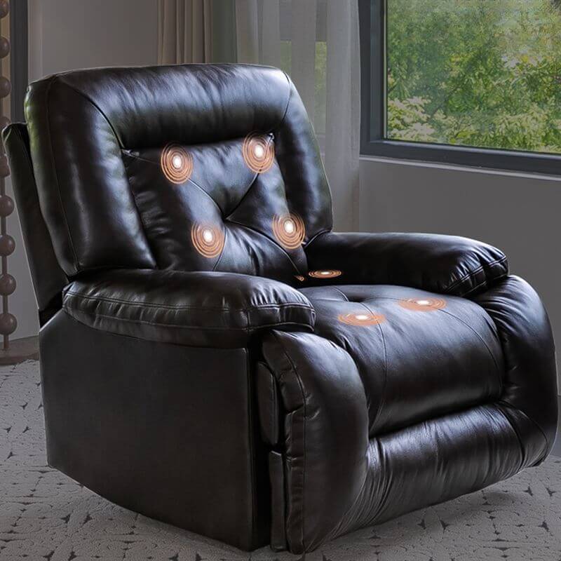 Beige Recliner with Locking Back Angle