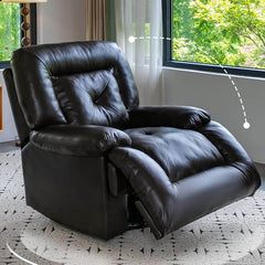 Modern Black Recliner in Living Room