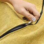 Solid Color Canvas Beanbag Chair in Pink