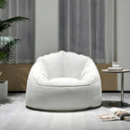 Bean Bag Chair Set with Ottoman in Blue