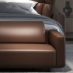 luxurious nappa material cushioned seat