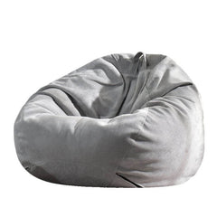 Stylish Gray Bean Bag Chair in Bedroom