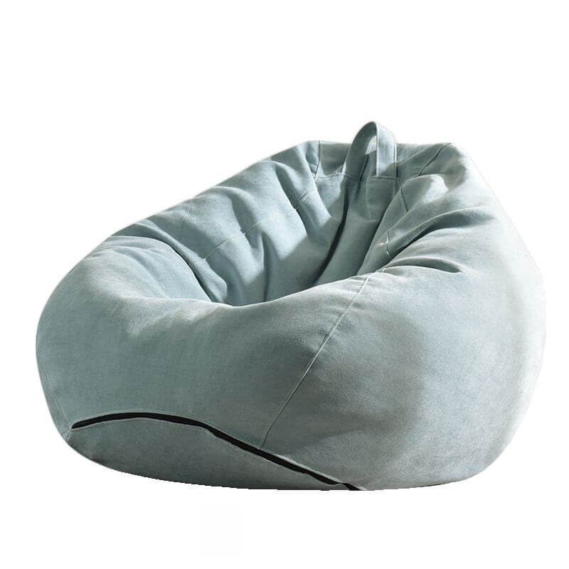 Gray Snowflake Velvet Bean Bag Chair