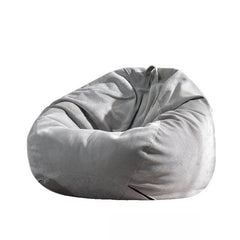 Stylish Gray Bean Bag Chair in Bedroom