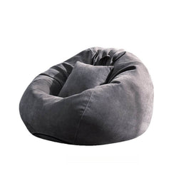 Gray Snowflake Velvet Bean Bag Chair