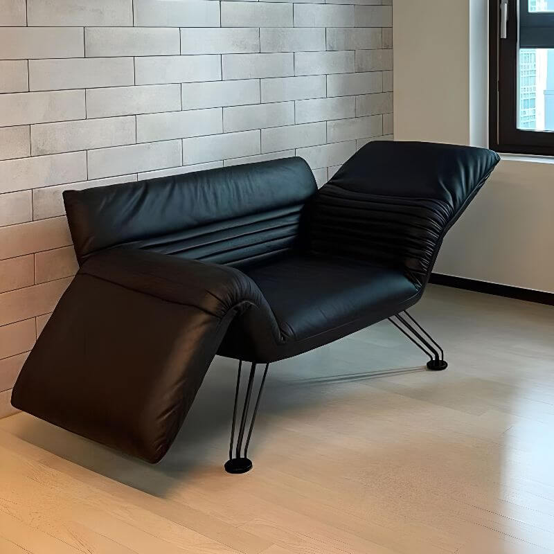 Midnight Black Reclining Lounge Chair