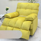 Solid Color Manual Reclining Accent Chair in White