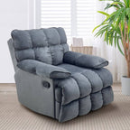 Art Deco Style Recliner Dark Blue