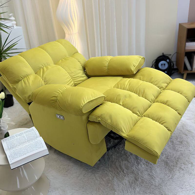 Art Deco Style Recliner Dark Blue