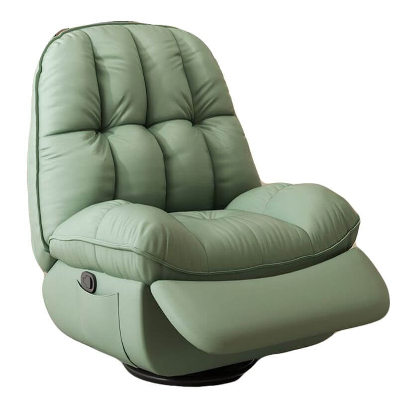 Manual Recliner with Wood Swivel Rocker Base