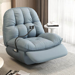 Solid Color Manual Recliner in Black