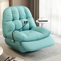 Blue Recliner Showing Independent Back Movement