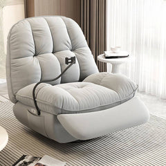 Dark Green Manual Recliner in Relaxation Position