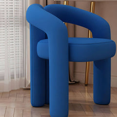 Solid Color Modern Vanity Stool with Back