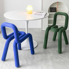 Orange stylish accent stool providing extra seating solutions