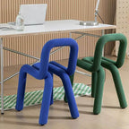 Green modern seating accent stool with sturdy metal frame