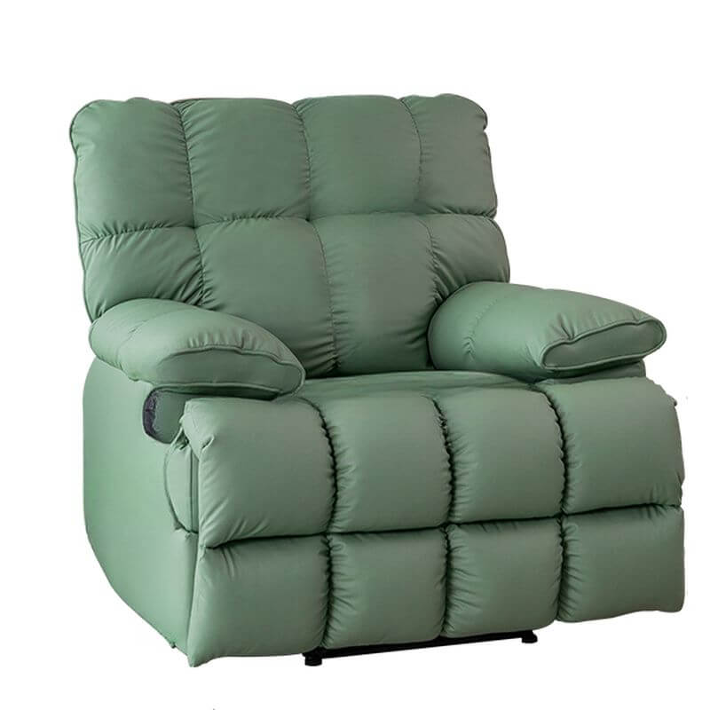 Olive Green Accent Recliner with Padded Seat