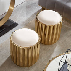 Glamorous drum base accent stool