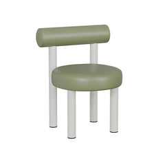 Chic modern vanity stool with curved back